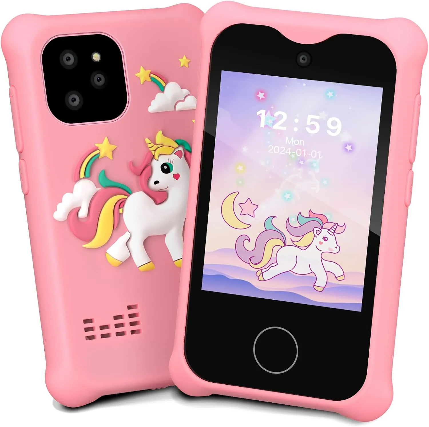 Kids Smart Phone Toys Cell Phone for Boys Girls Toddlers Baby Childrens 3-8 Years Old with Camera Touchscreen for Birthday