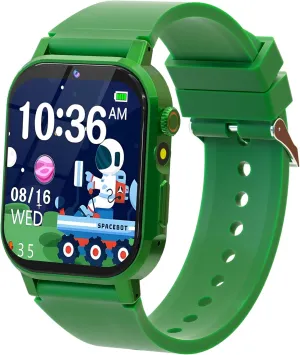 Kids Smart Watch with 32 Puzzle Games, HD Touch Screen Watches with Video Camera Music Alarm Clock Audiobooks Pedometer Flashlight 12/24 hr Educational Toys Gifts for Boys Girls Ages 4 5 6 7 8 9 10