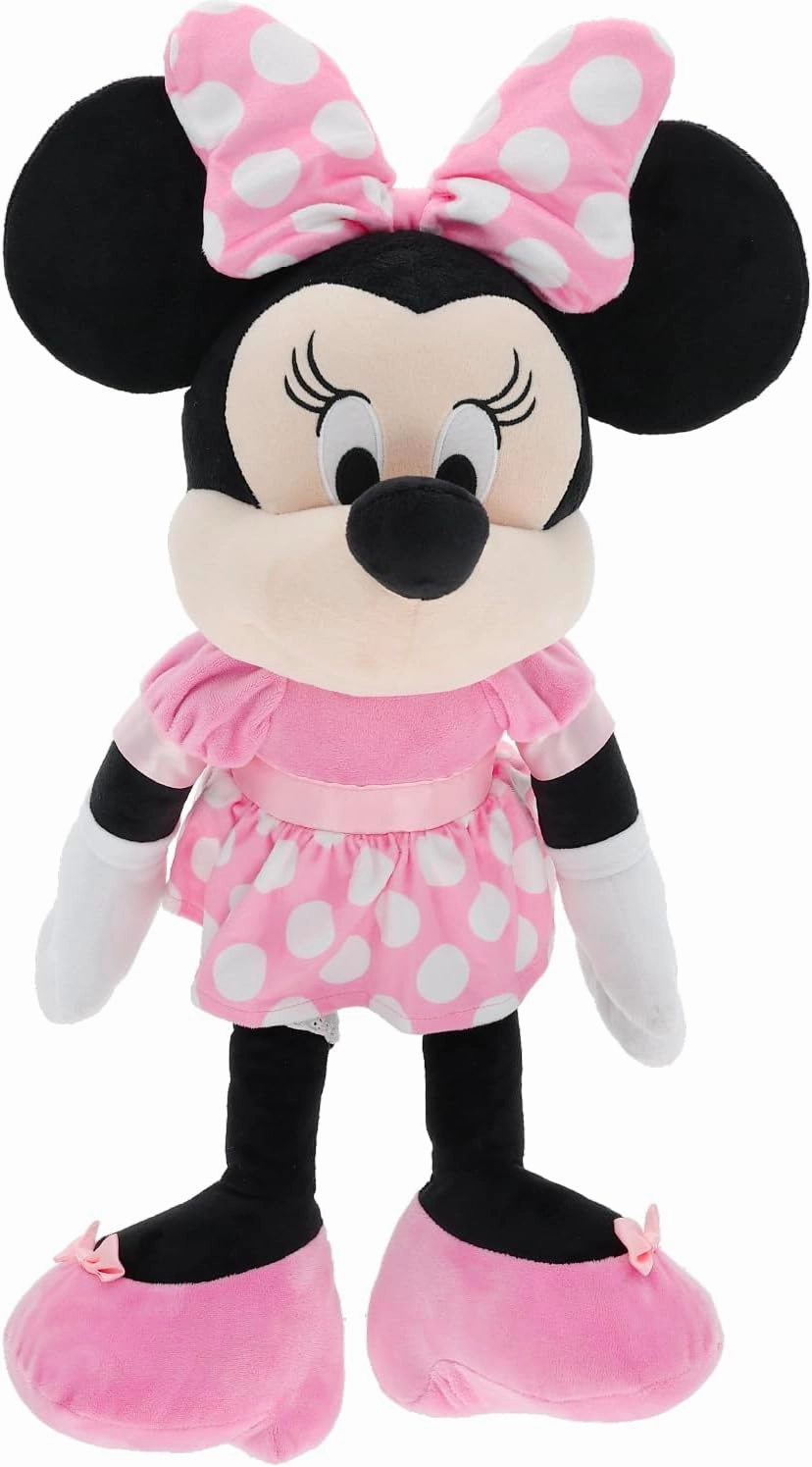 KIDS PREFERRED Disney Baby Minnie Mouse Stuffed Animal Plush Toy with Pink Dress, Baby Doll Minnie Mouse Toys for Infants & Toddlers, 25 Inches