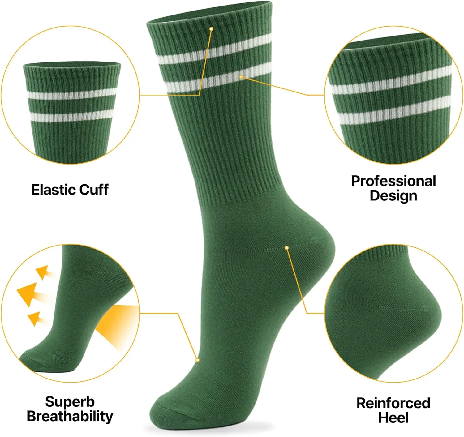 kikiya socks Women Crew | 4-6 Pairs Flower Heart Dots Graphic Tube Striped Cotton Socks | Calcetas Para Mujer | Size 6-8