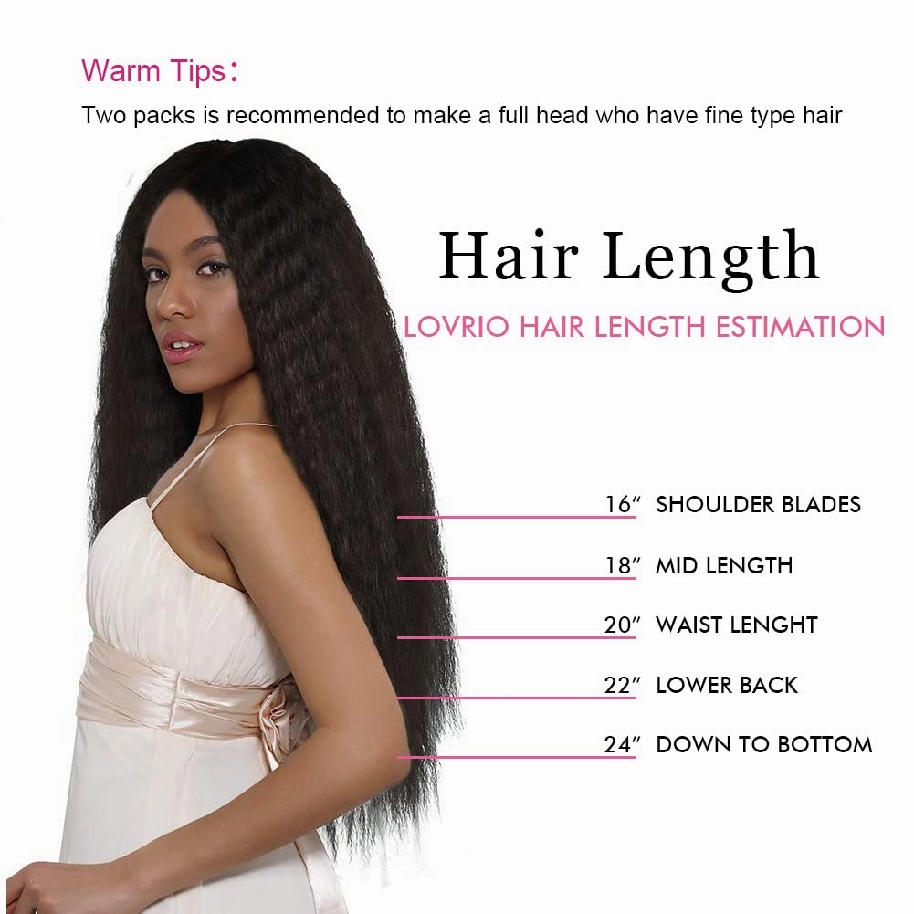 Kinkys Straight Hair Clip Ins Brazilian Virgin Hair Extensions Big Thick Double Weft Real Remy Hair for Black Women 7 Pieces 120g 20 Inch