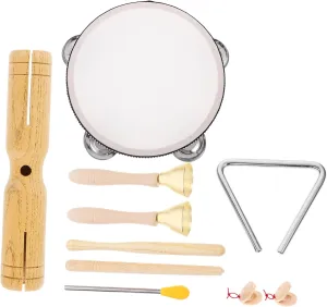 Kisangel 1set Boy Girl Music Instrument Natural Percussion Toys for Toddlers Years Easy to Use Rhythm Instruments Develop Listening Skills Fine Motor Coordination