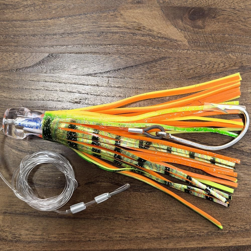Kmucutie Set of 6 pcs 9 inch / 7 inch / 6.5 inch trolling Lure Marlin Tuna Dolphin Shark Big Game deep sea Fishing Lures Included Mesh Bag