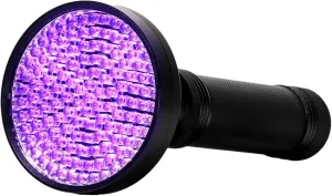 Kobra UV Black Light Flashlight - 128 LED Portable UV Light & Black Light for Pet Urine Detection - Home or Hotel Bed Bugs, Leaks & Counterfeit Money Inspection - 23W, 390-395mm (Black)