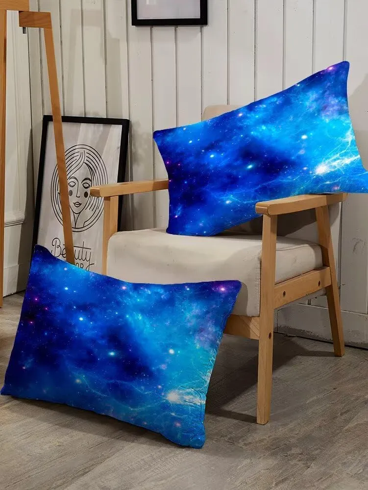 kxry Blue Galaxy Space Comforter Set Queen Size Outer Space Starry Sky Universe Bedding Sets for Girls Teens Kids Soft Microfiber Lightweight Comforter Set with 1 Comforter   2 Pillow Cases