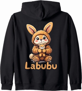 Labubu Adorable Bunny Companion Labubu Zip Hoodie