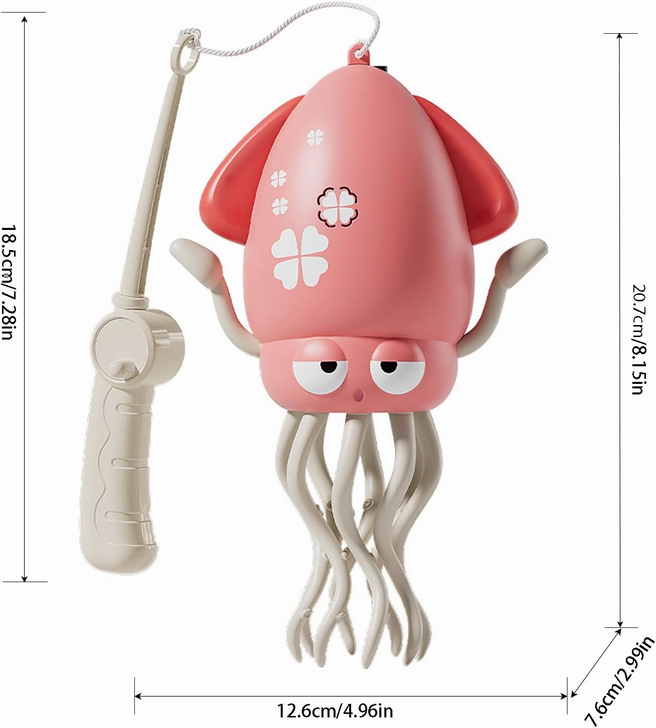 LACHTER Electric Crawling Octopus Toy with LED Lights & Music, Smart Obstacle Avoidance, Dancing Octopus Toy，Interactive Auto-Dance Octopus for Gifts, Toddlers, Indoor Fun（Pink）