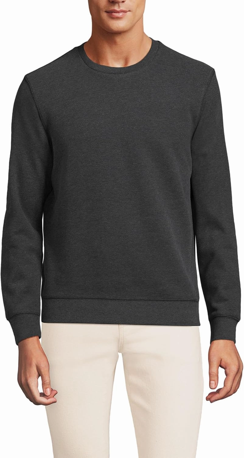 Lands' End Men's Serious Sweats French Terry Crewneck Sweatshirt