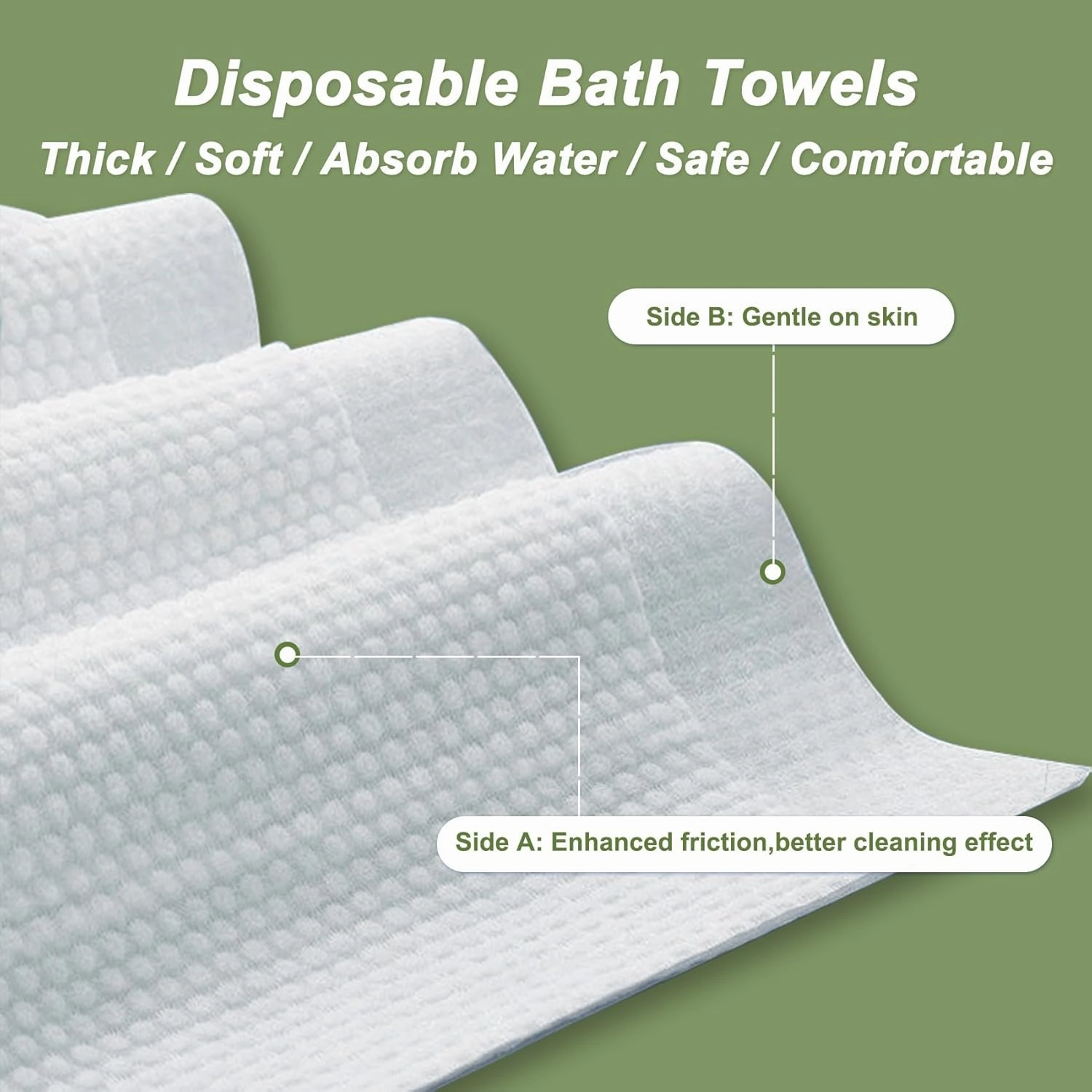 Large Disposable Bath Towels, 20 Pack 55" x 31.5" Ultra Soft, Quick Dry Disposable Body Towel, Portable Travel Towel for Hotel Camping Beach Swimming Gym Sauna Spa, Personal Care Pet Towels