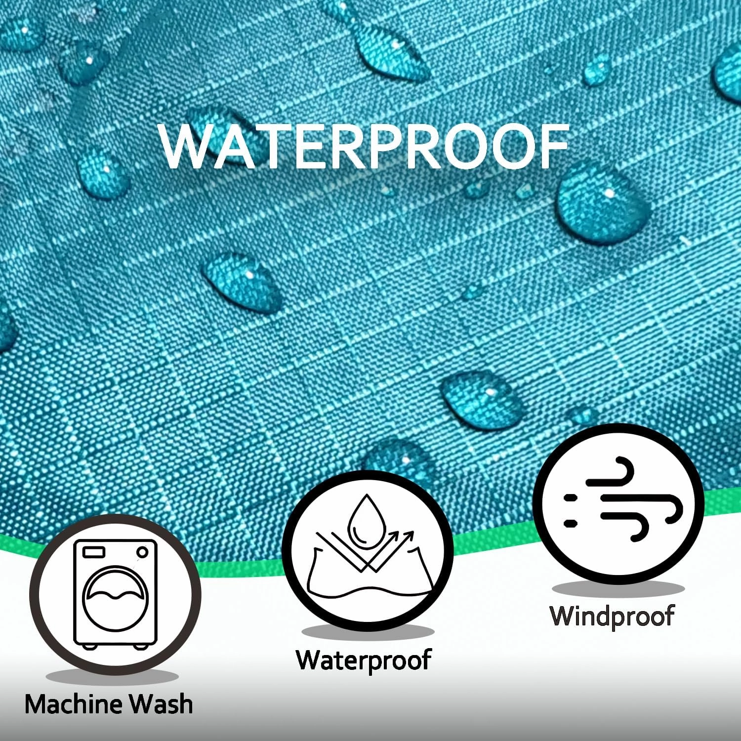 Large Outdoor Blanket Waterproof Quilted,Thick Warm Fleece Blanket for Stadium Camping Picnics Beaches Pets Sports - Sandproof Windproof Washable Portable - Peacock Green