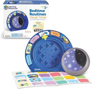 Learning Resources Bedtime Routines - Visual Timer for Kids, Night Light, Weekly Planner, Organization, About Time Management Tools, Homeschool Supplies, Space Toys, Productivity Journal