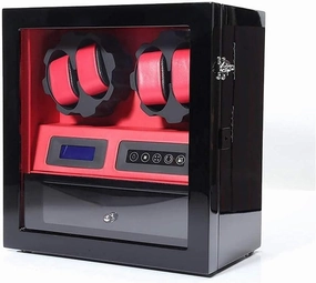 LED 4 5 Watch Winder for Automatic Watches Lntelligent Touch Screen with Drawer Wood Box 5 Modes Wrist Watch Winder Rotator 2 Power Supply Mode