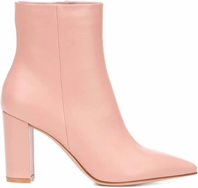 LEHOOR Women Fashion Chunky Block Heel Pointed Toe Ankle Booties Classic Side Zipper Short Boots 4-11 M US