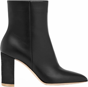 LEHOOR Women Fashion Chunky Block Heel Pointed Toe Ankle Booties Classic Side Zipper Short Boots 4-11 M US