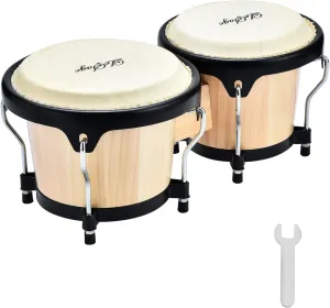 LeSage Drum for Kids Adults Beginner 6 in and 7 in Natural Real Skin Drum Head with Tuning