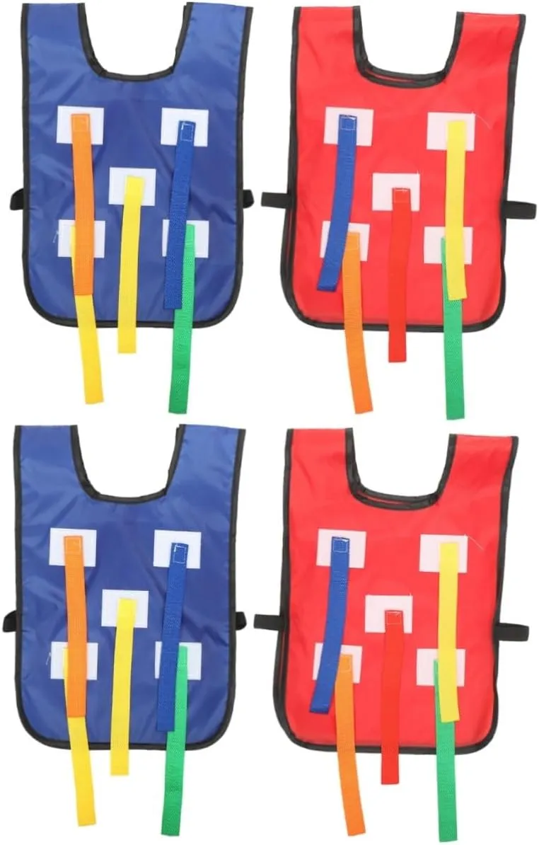 LIFKOME 4 Sets Little Boys Belt Girls Red Belt for Kids Pull Tails Activity Props Catching Tail Vests Sensory Training Toys