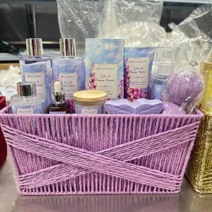 Lilac Jasmine Spa Gift Set for Women, XL Luxury Bath Gift Set 15Pcs, Include Bubble Bath, Body Lotion, Reed Diffuser.