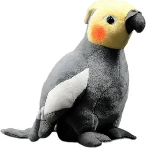 lilizzhoumax Cockatiel Plush Toy, 7.06inch Grey Super Soft Realistic Cockatiel Stuffed Animal Plush Toy Cute and Funny Simulated Bird Animal Party Home Decorations for Kids Birthday Christmas
