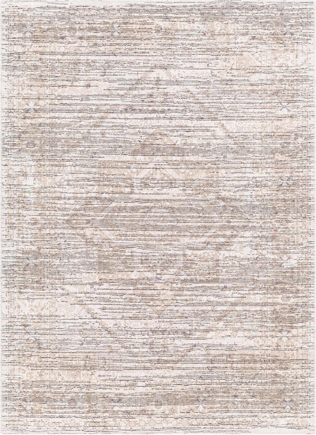 Livabliss Nolita Vintage Washable Area Rug, 9'10" x 13', Tan, (10' x 13')