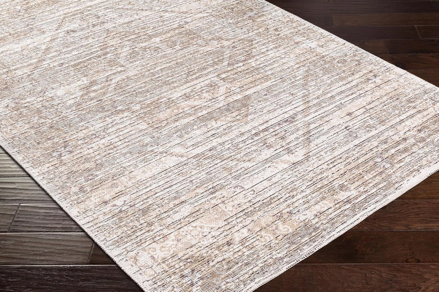 Livabliss Nolita Vintage Washable Area Rug, 9'10" x 13', Tan, (10' x 13')