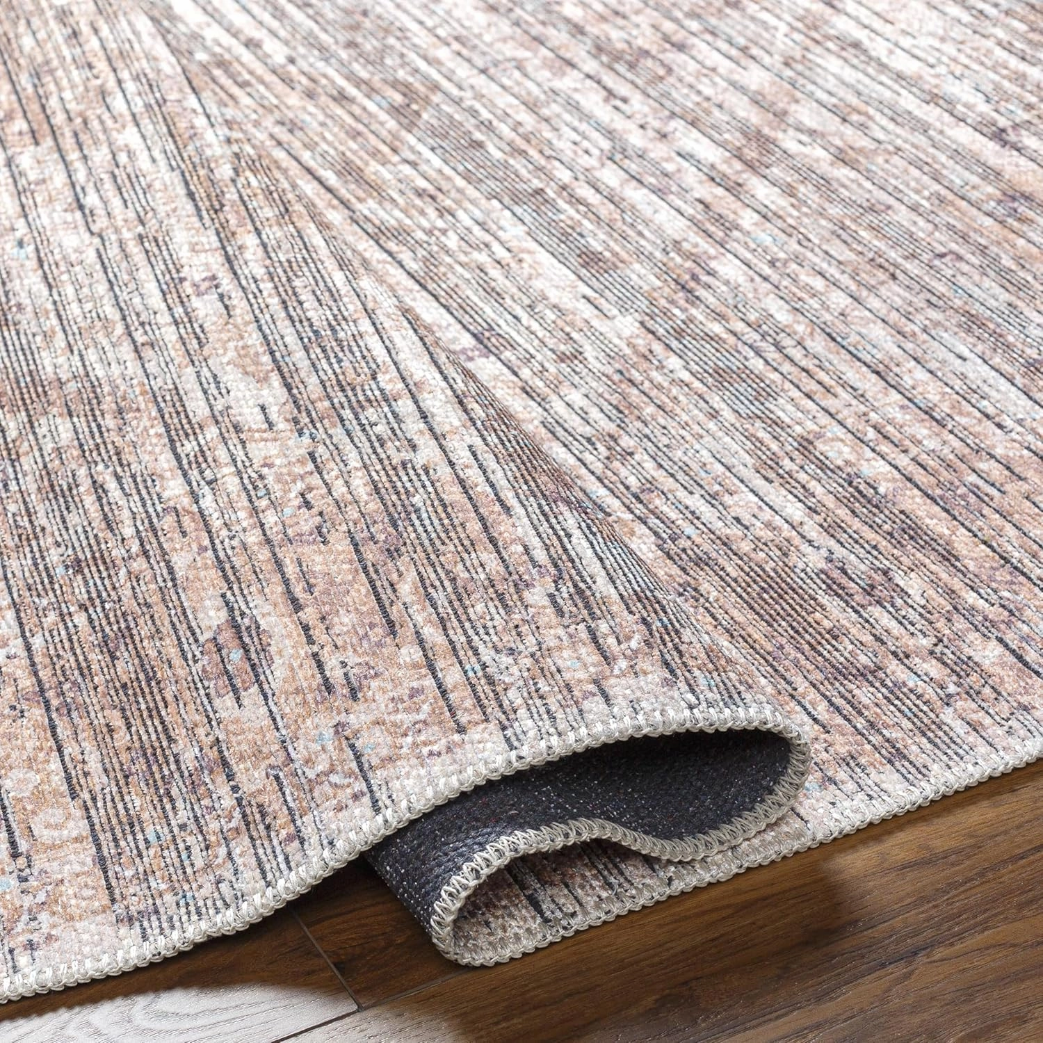 Livabliss Nolita Vintage Washable Area Rug, 9'10" x 13', Tan, (10' x 13')