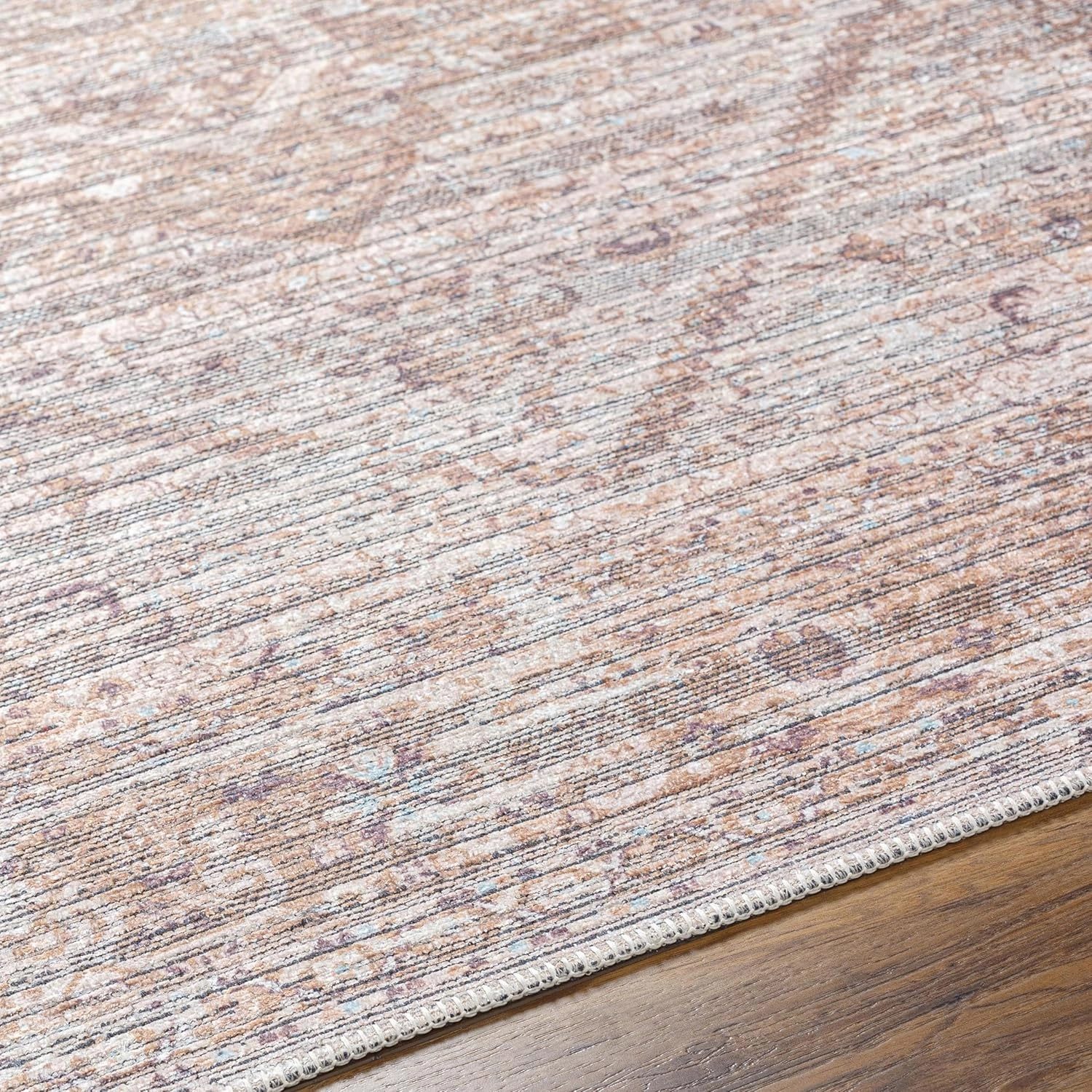 Livabliss Nolita Vintage Washable Area Rug, 9'10" x 13', Tan, (10' x 13')