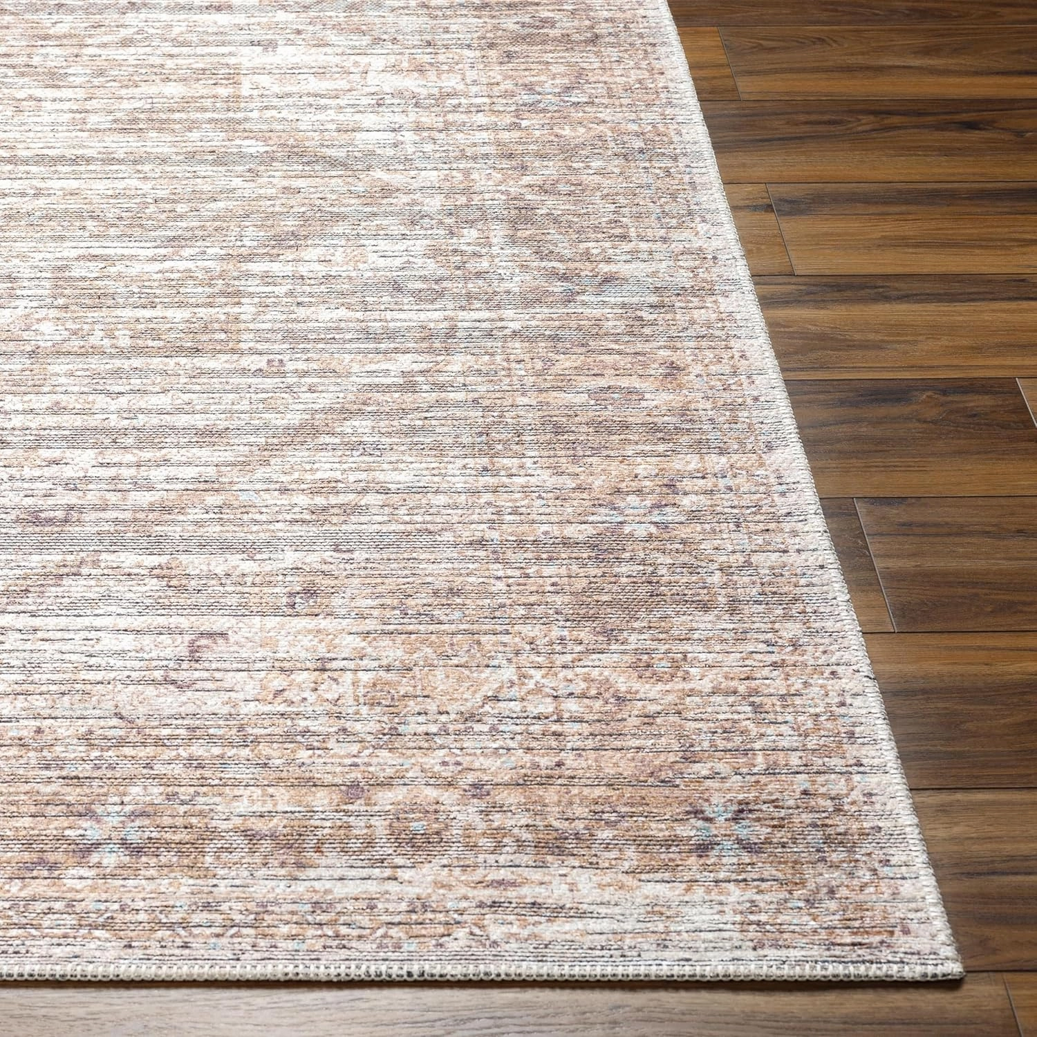 Livabliss Nolita Vintage Washable Area Rug, 9'10" x 13', Tan, (10' x 13')