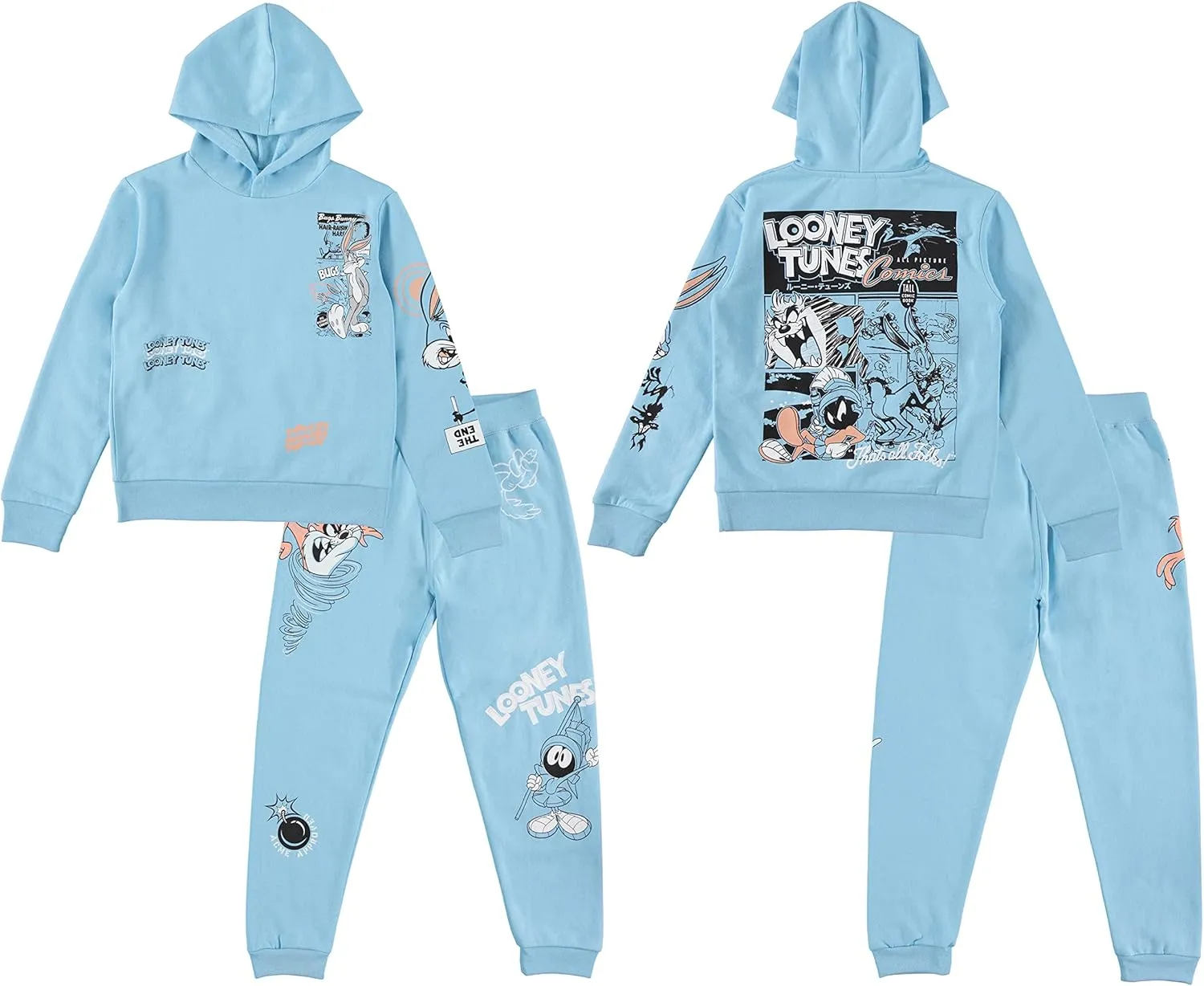 Looney Tunes Boys Hoodie and Jogger Pants 2-Piece Outfit Set- Boys Sizes 4-16