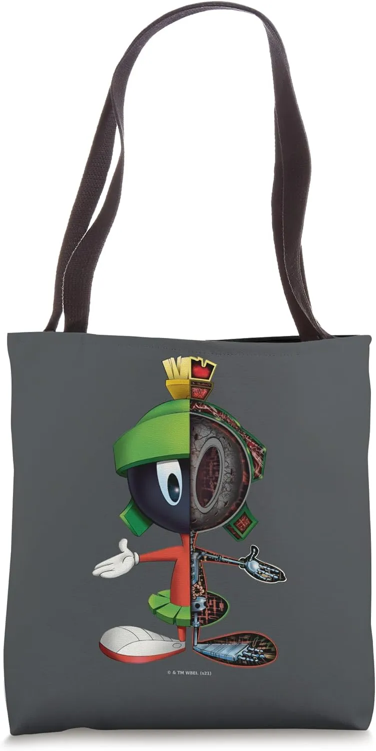 Looney Tunes Marvin Martian Half Skeleton Tote Bag