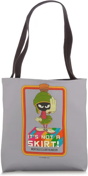 Looney Tunes Marvin Martian Not a Skirt Tote Bag