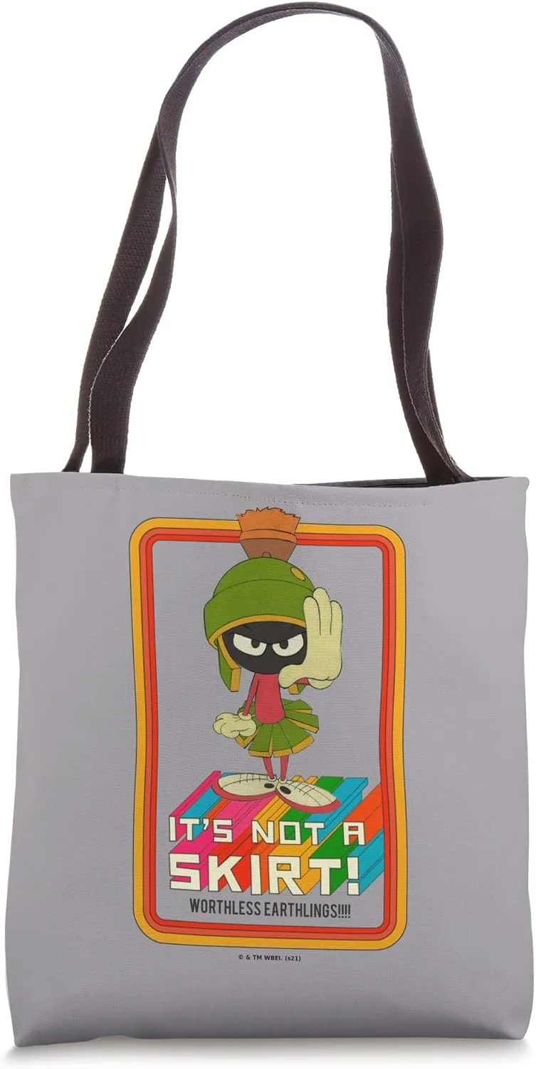Looney Tunes Marvin Martian Not a Skirt Tote Bag