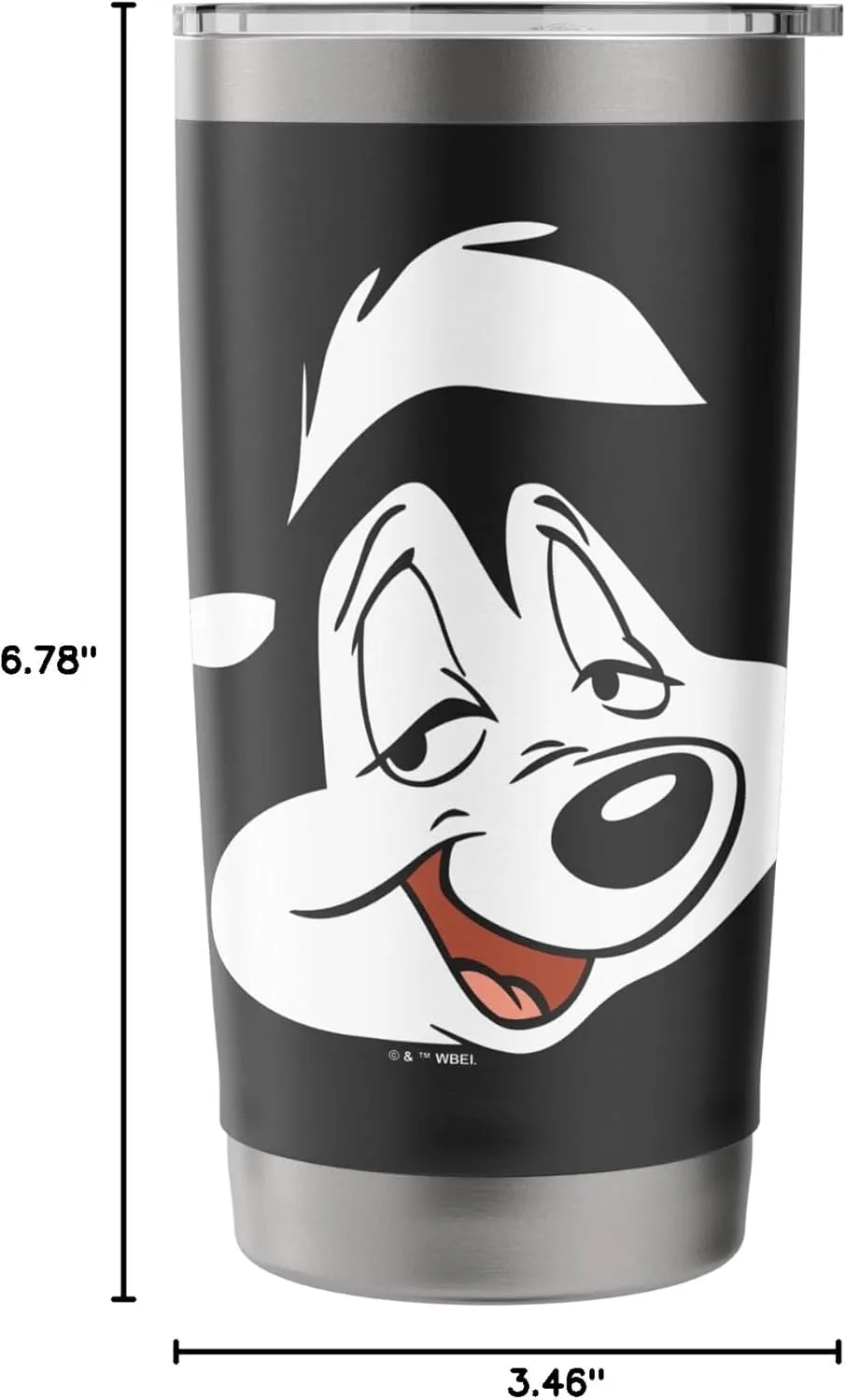Looney Tunes Pepe Face Stainless Steel Insulated Tumbler