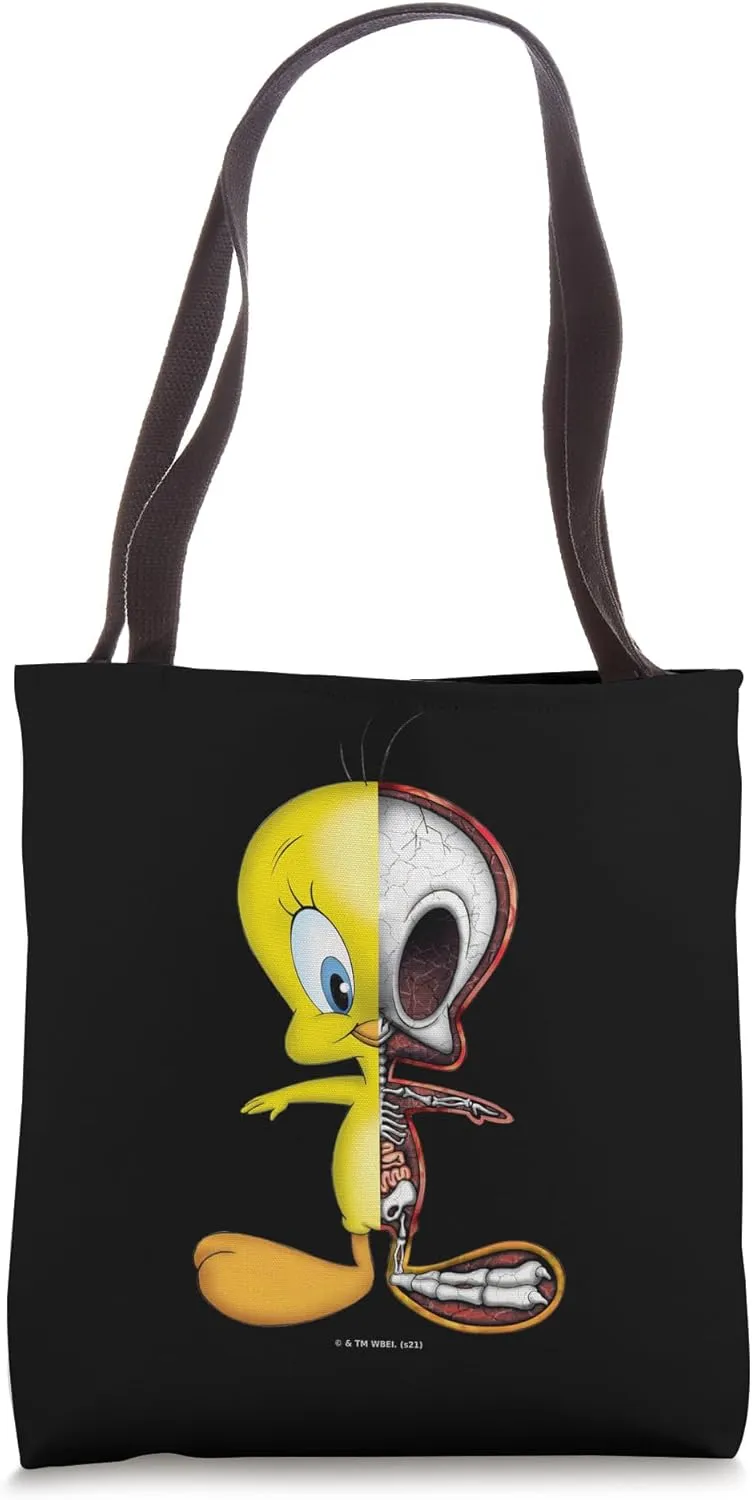 Looney Tunes Tweety Half Skeleton Tote Bag