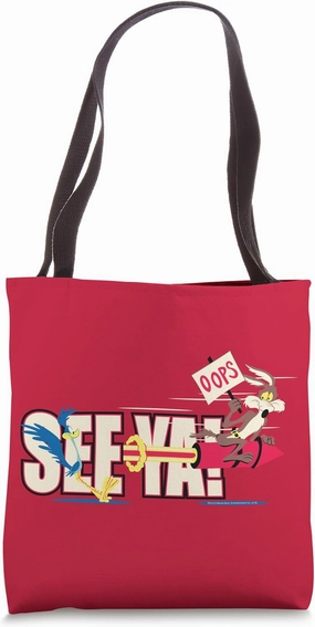 Looney Tunes Wile E. Coyote and Roadrunner See Ya Tote Bag