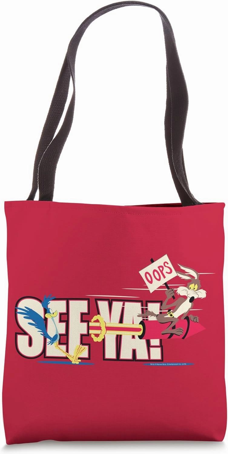 Looney Tunes Wile E. Coyote and Roadrunner See Ya Tote Bag