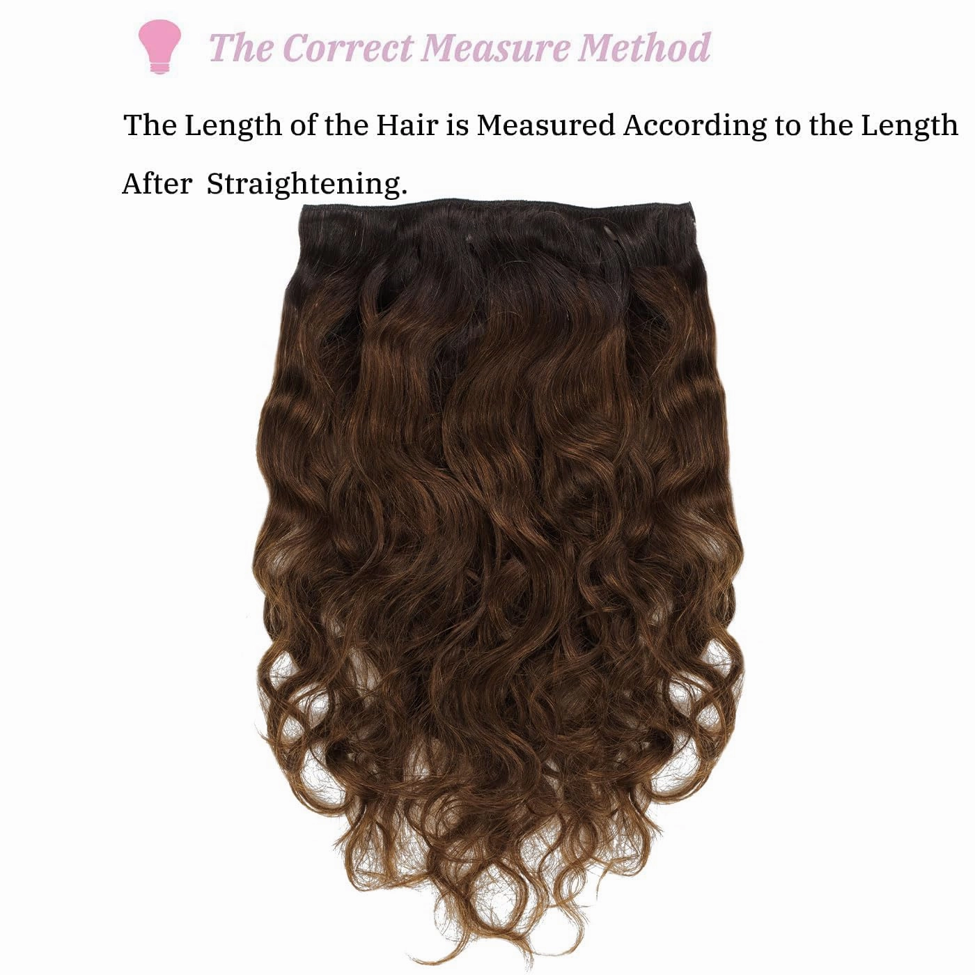 Loxxy Clip in Human Hair Extensions Natural Color Virgin Remy Human Hair Extensions #1B/4 Off Black to Dark Brown with Double Weft 120g/set 7Pcs/lot And 17 Clips Per Pack(18inch Natural Wave)
