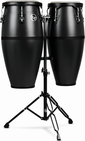LP Conga Drum Set with Stand, Onyx, 10-inch and 11-inch (LP646D-OX)