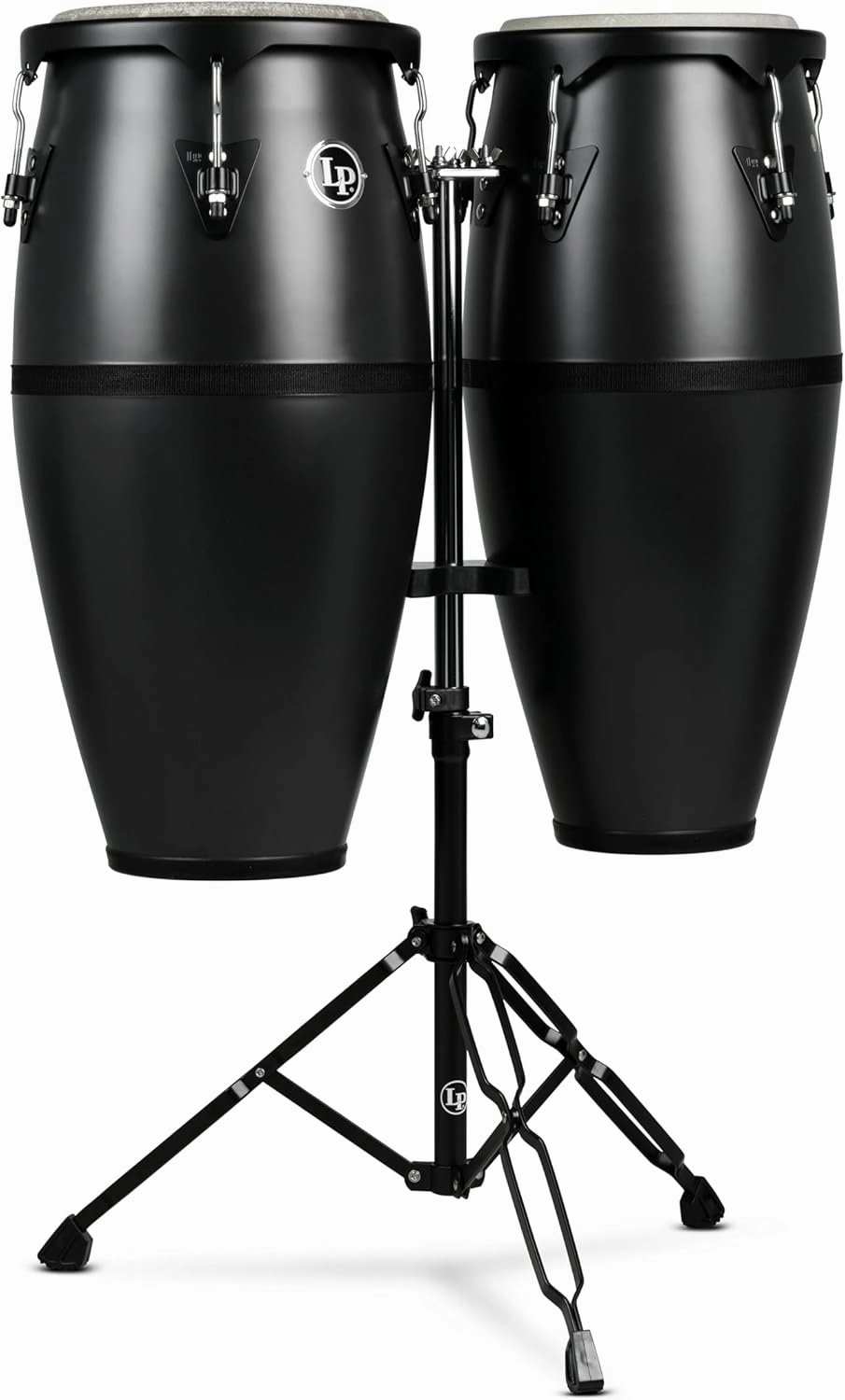 LP Conga Drum Set with Stand, Onyx, 10-inch and 11-inch (LP646D-OX)