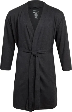 Lucky Brand Men’s Bathrobe – Warm Long Sleeve Knit Robe with Shawl Collar - Soft Cotton Blend Bath Robes for Men (Size: S-XL)