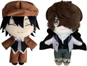 LUNK 2pcs Ranpo Edogawa Plush Throw Pillow 20cm Anime Soft Figure Edgar Allan Poe Hug Pillow Car Sofa Home Decoration Collectible Gifts