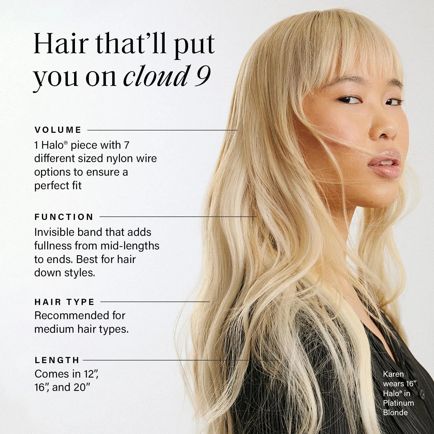 Luxy 100% Remy Human Hair – Halo Clip-In Hair Extensions –Natural Looking Volume & Length - One-Piece - Easy 5-Min Application 180 grams 20" Ash Brown Balayage