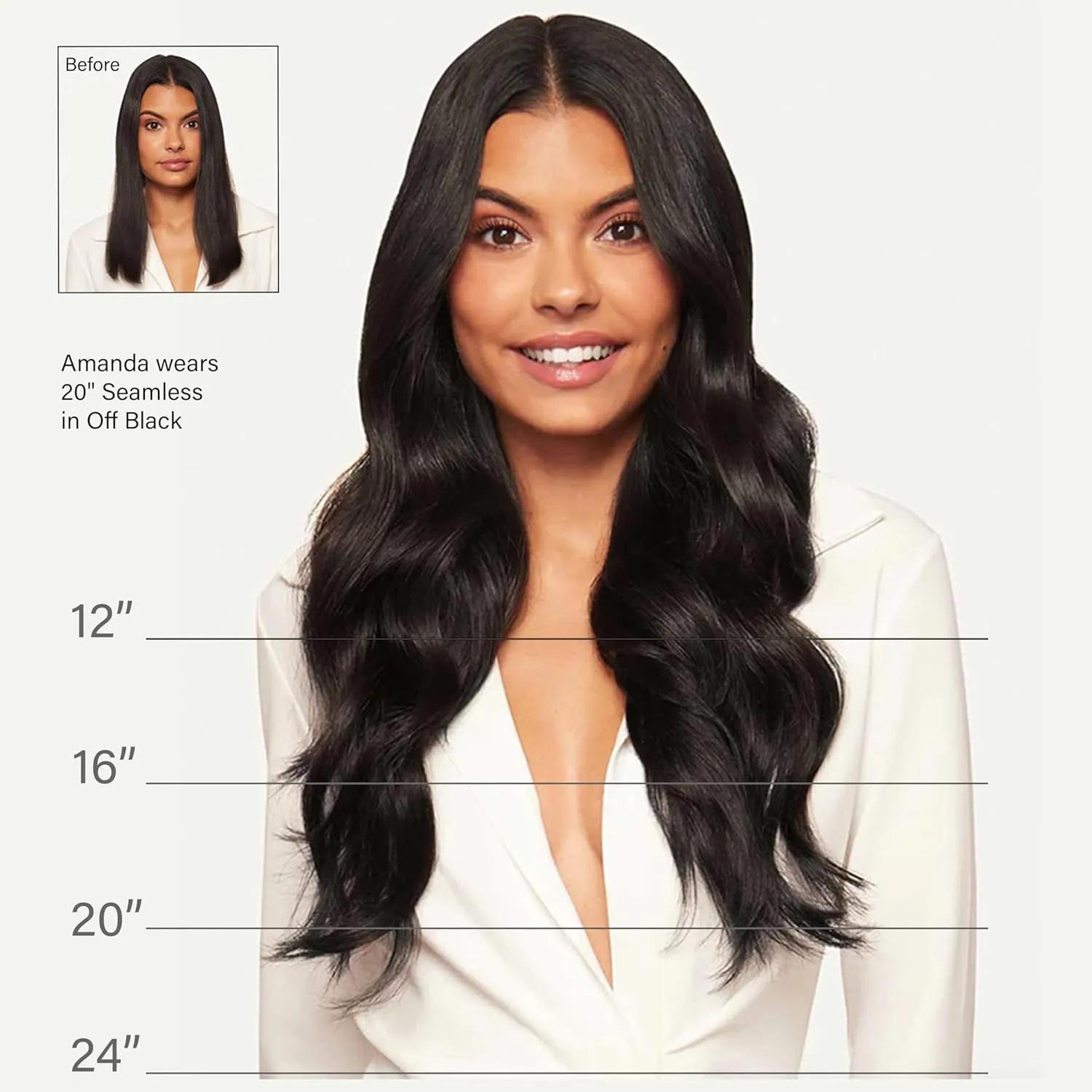 Luxy 100% Remy Human Hair – Halo Clip-In Hair Extensions –Natural Looking Volume & Length - One-Piece - Easy 5-Min Application 180 grams 20" Ash Brown Balayage