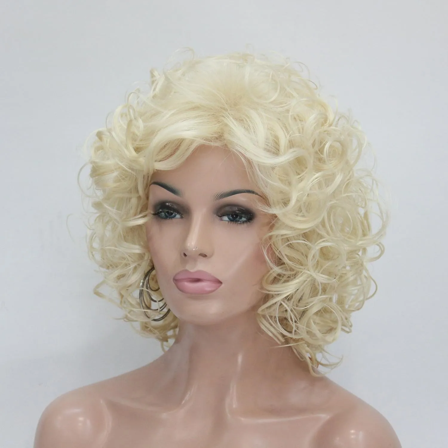 Lydell Short Soft Super Curly Layered Natural Movement Synthetic Wigs (613 Blonde)