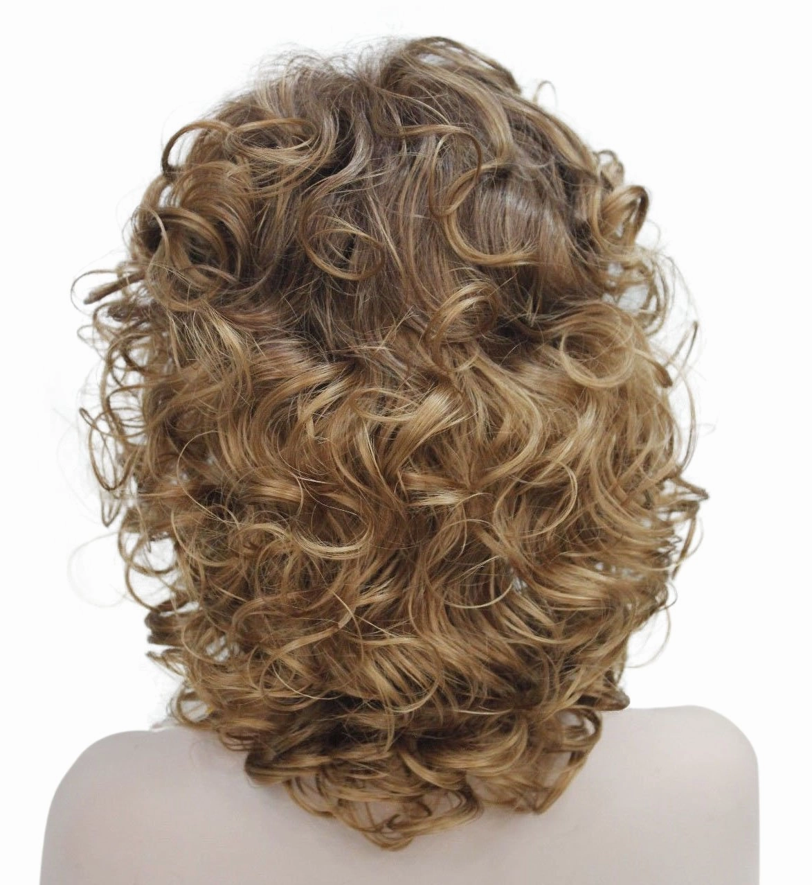Lydell Short Soft Super Curly Synthetic Wigs Layered Natural Movement Dark Auburn and Strawberry Blonde mix