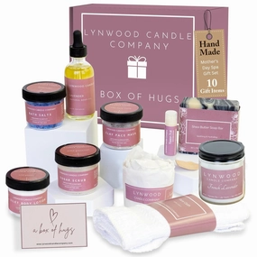 Lynwood Relaxing Spa Gifts for Women: Gift Sets w/ All Natural Sugar Shower Scrub, Soap & Lotion Set, Gift Box for Women, Birthday Gift Basket, Spa Box for Relaxation & Self-Care, Beauty Ideas for Her