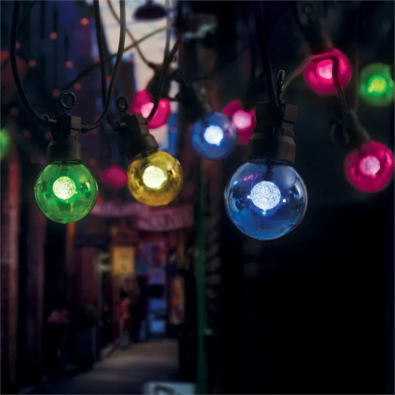 Lytworx 9.5m Solar 20 LED Bubble Festive Party Lights - Multicolour