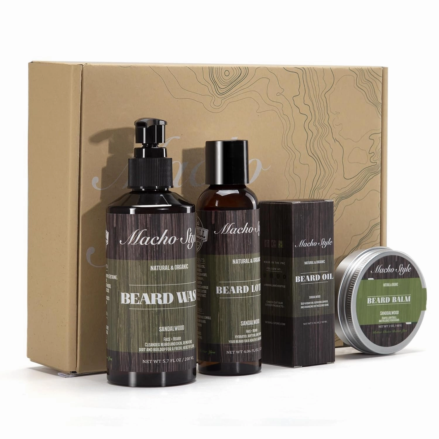 Macho Style Beard Grooming Set, March Gift, Spring grooming, Outdoor beard care, Easter gift, Beard shaping, Sensitive skin beard care
