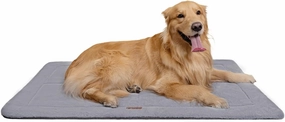 Made4Pets Dog Crate Pad Bed for Large Dogs, Washable & Reversible, Anti-Slip Kennel Mat for Cozy Sleeping, Soft Fluffy Dog Bed for Indoor & Outdoor Use, 41"x29", Gray