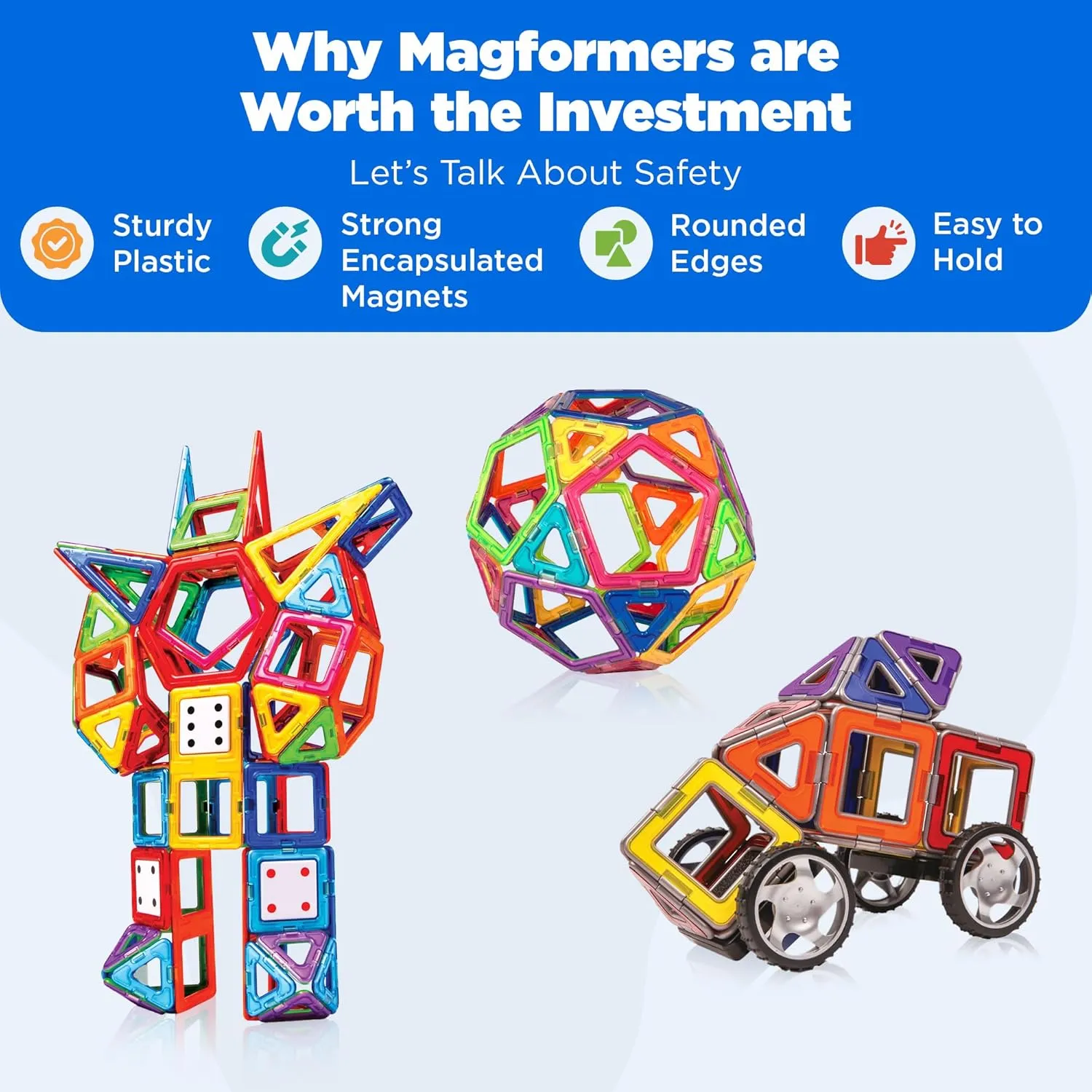 Magformers Smart 144-Piece Deluxe Set - Magnetic Tiles Building Blocks, Educational Kit, STEM Toy Set - Magnetic Building Tiles for Kids to Develop Problem-Solving Abilities and Shape Recognition
