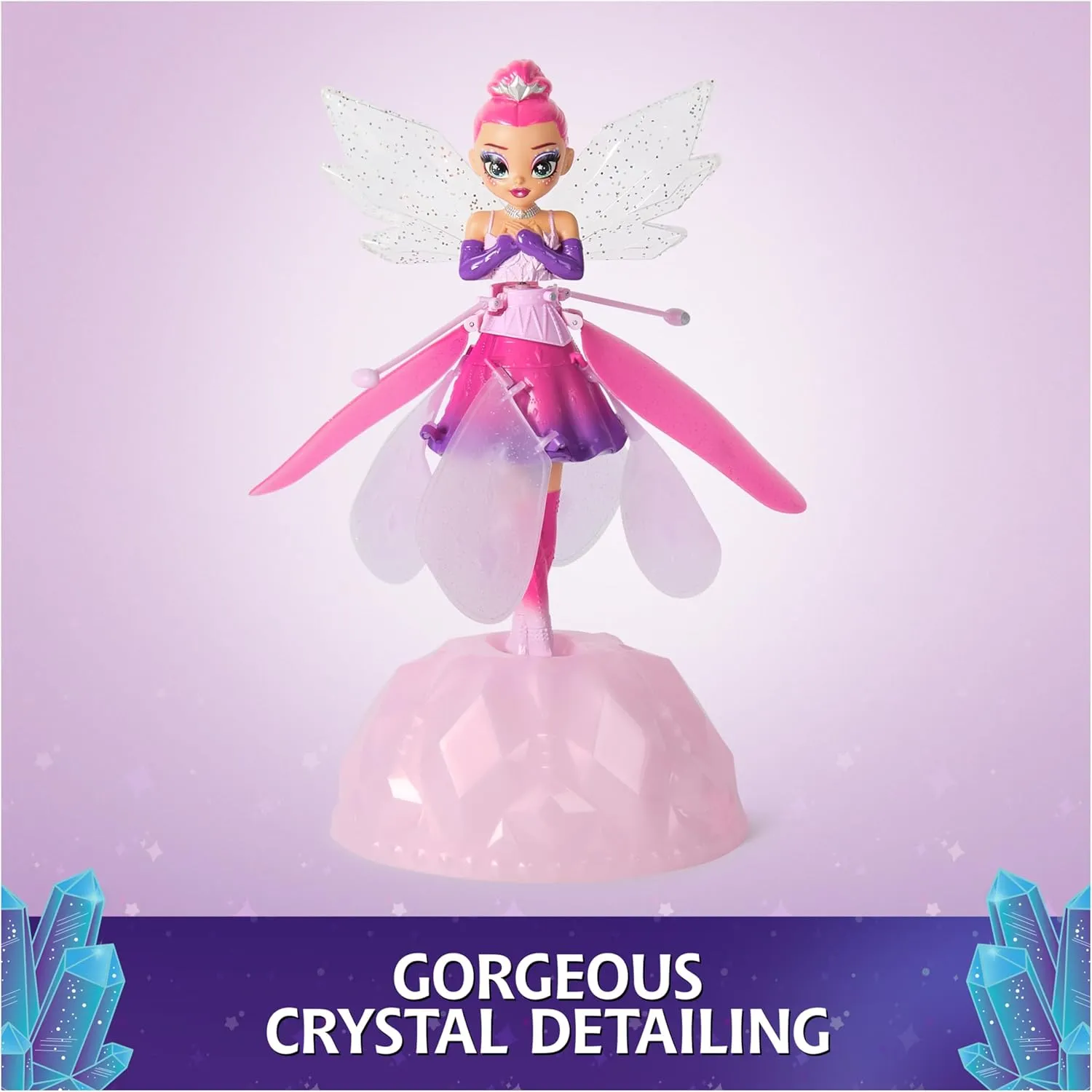 Magical Flying Doll with Crystal Wings, Interactive Kids Toys for Ages 5 and up
